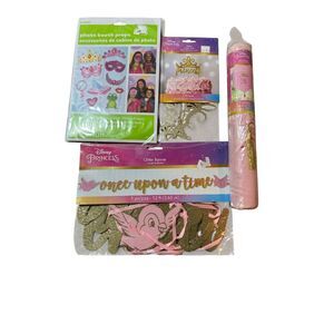 Princess Party - Photo Props 10 Pc - Princess Cake Topper-Table Runner - Banner